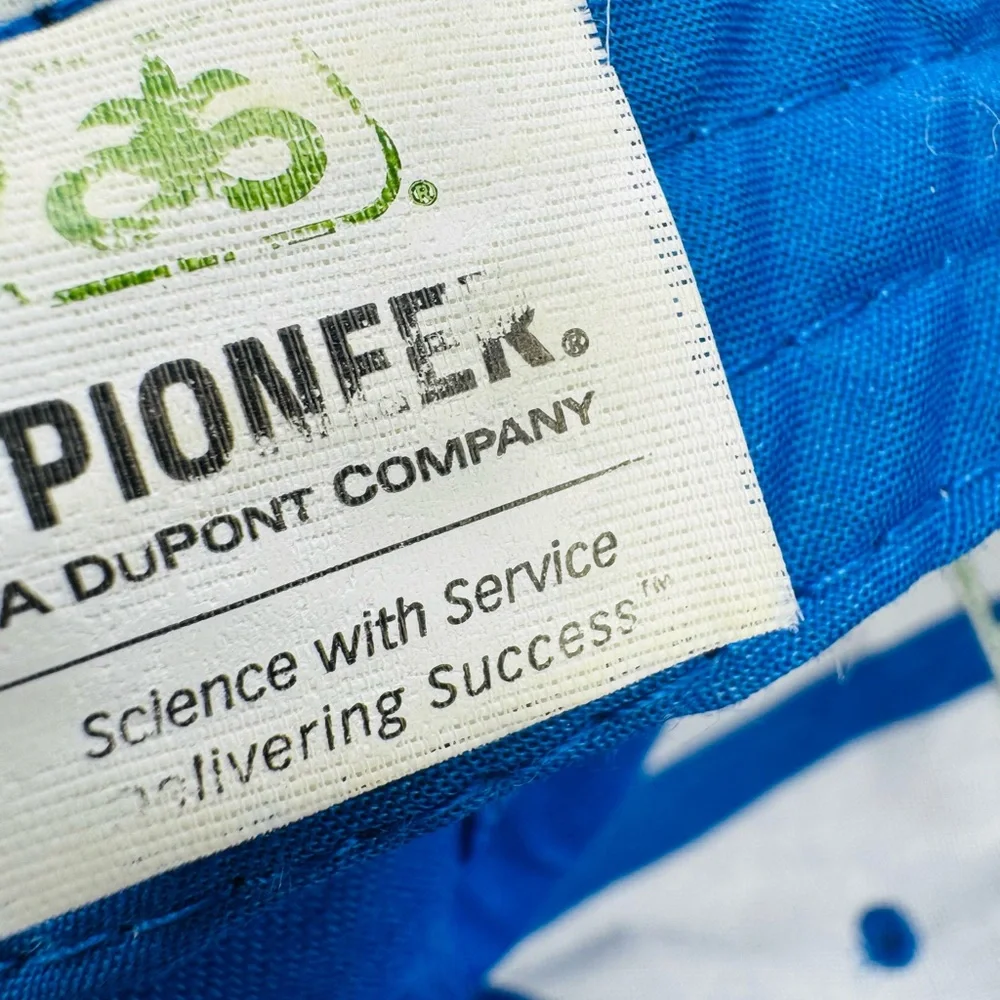 Pioneer Seeds Hat Strapback Cap Mens Blue White Farming Outdoor Workwear READ